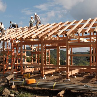 建前・木組み構造